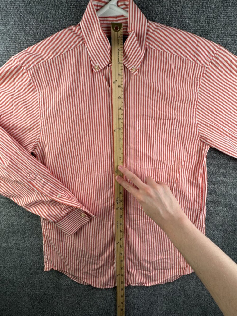 Vineyard Vines Murray Shirt Men Small Orange Striped Long Sleeve Button Preppy - Picture 3 of 12